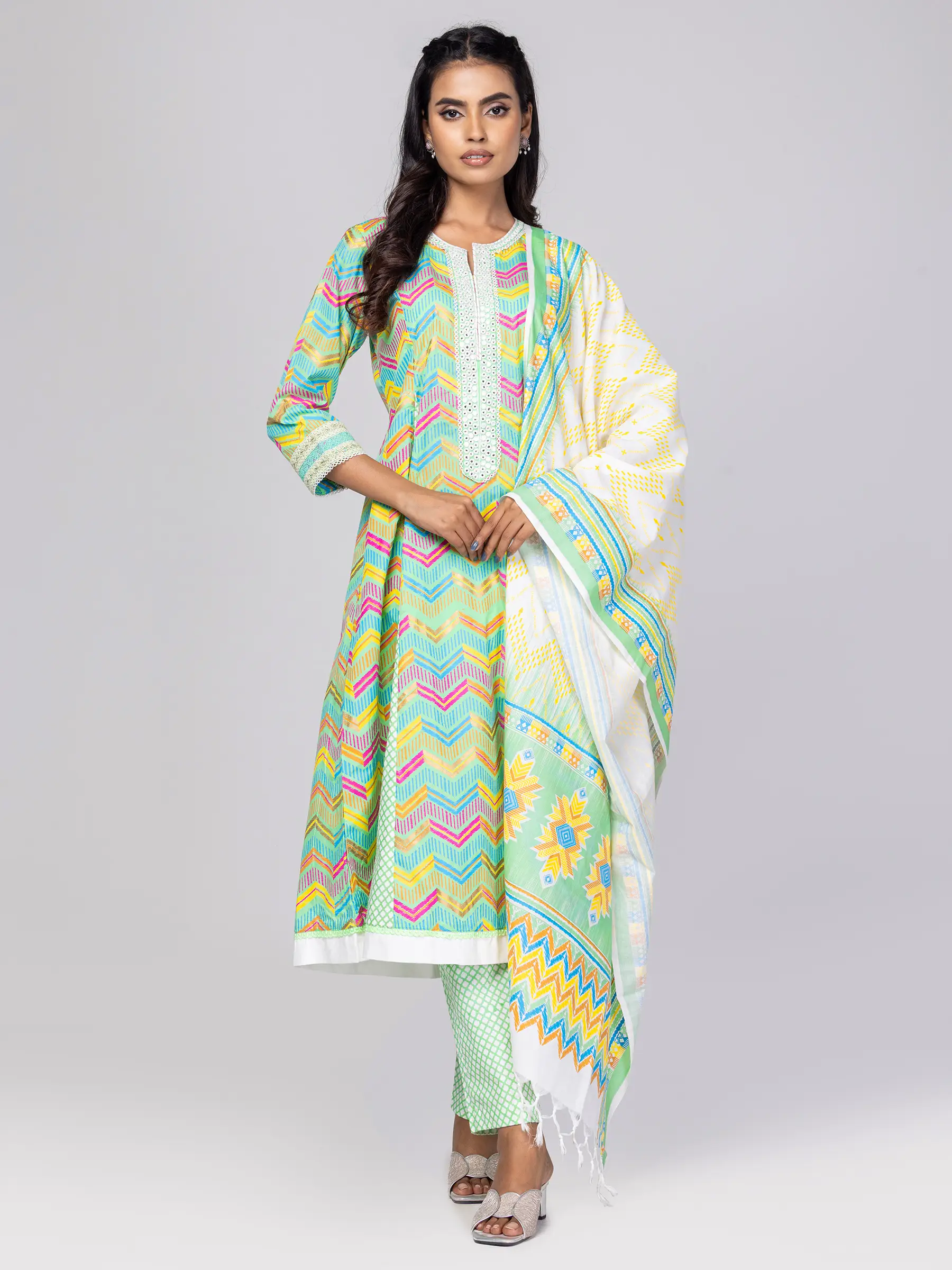 Mint Green Ornamenta Theme Shalwar Kameez